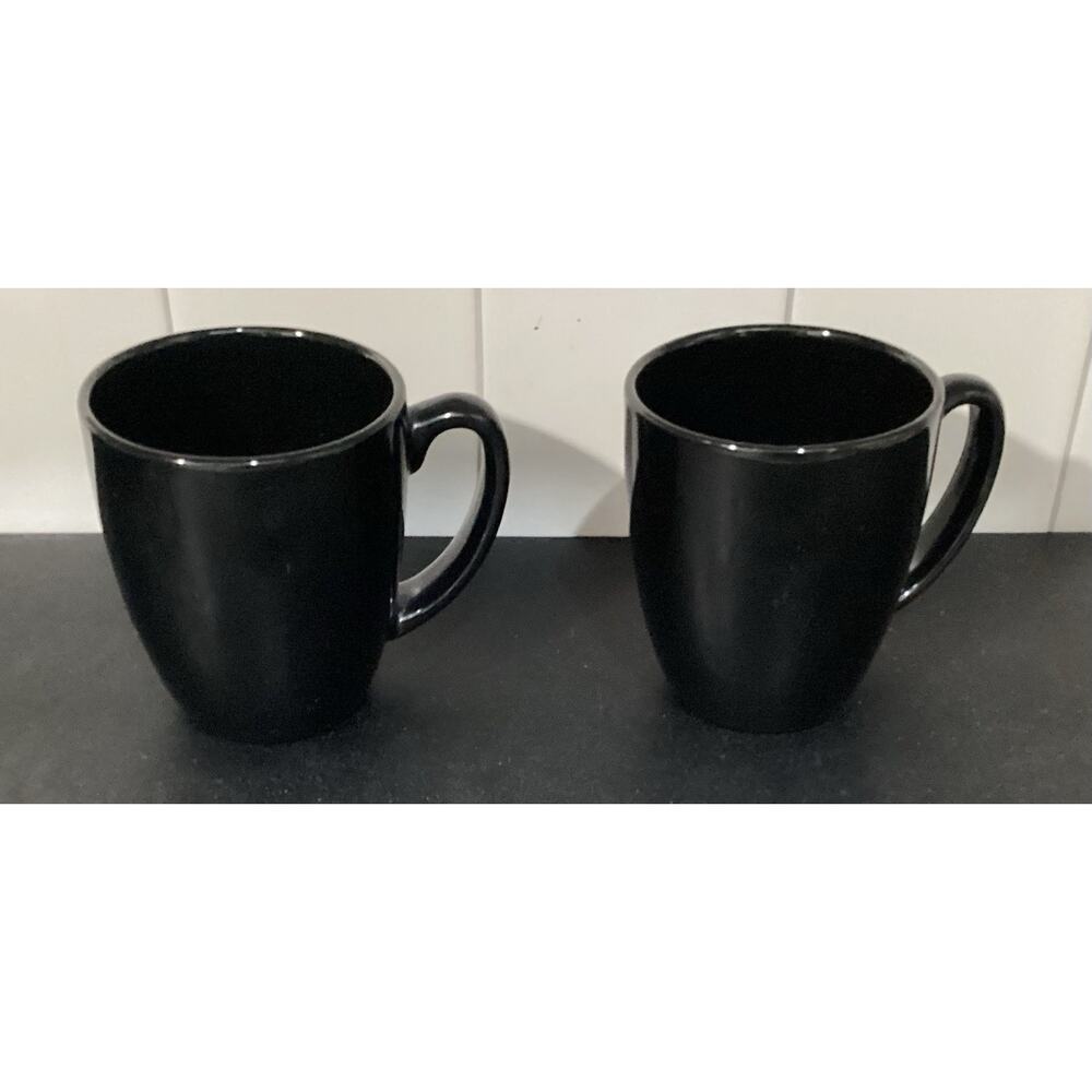 Corelle Coordinates Coffee Cups ~ Set Of 2 Black